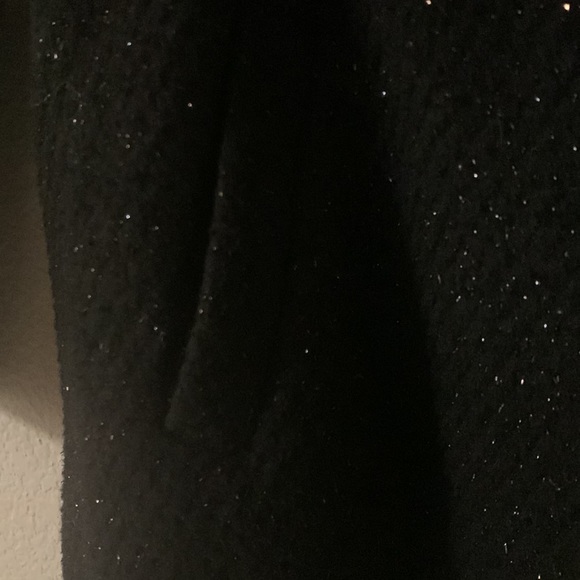 The Children’s Place Collared Glittery Pea Coat for Girls, Black Size Medium 7/8 - Picture 4 of 12